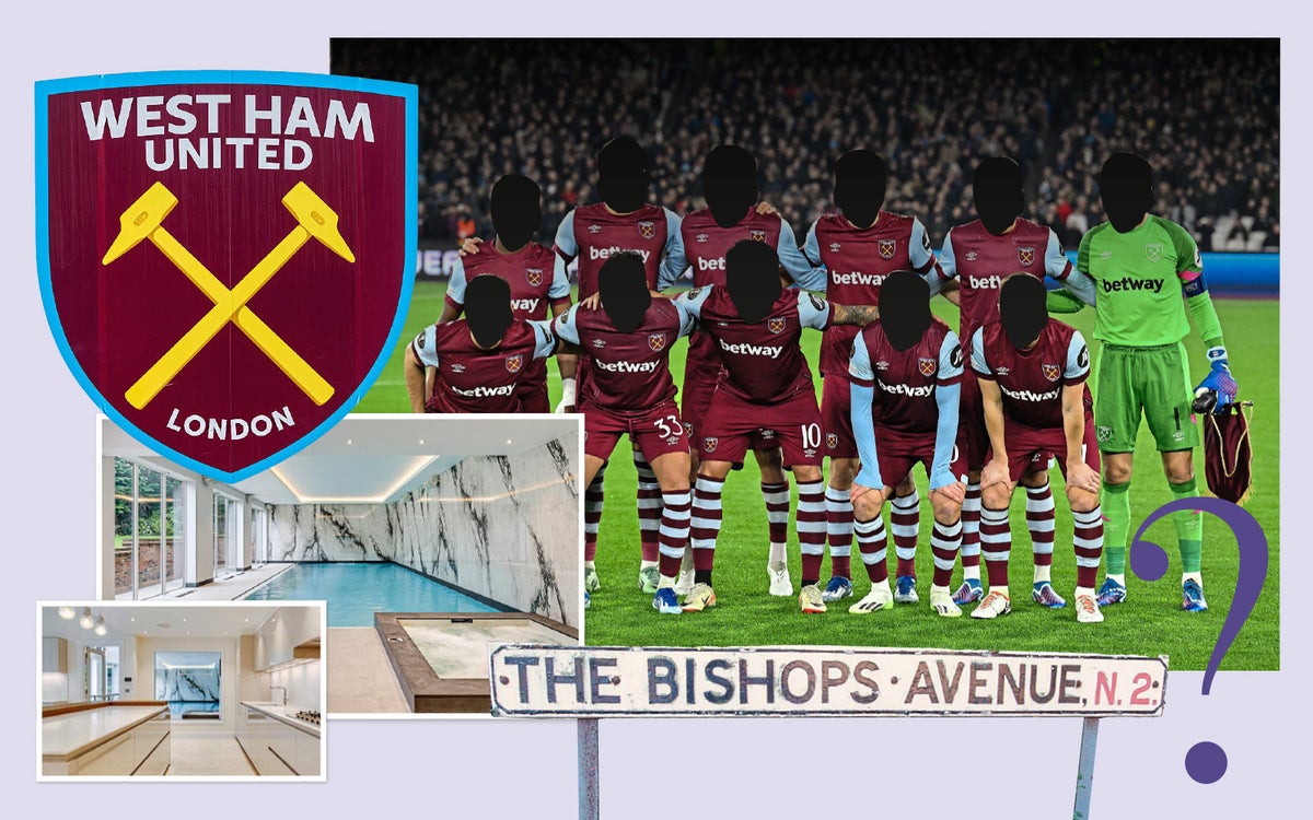 West Ham player Bishops Avenue gEIPTu