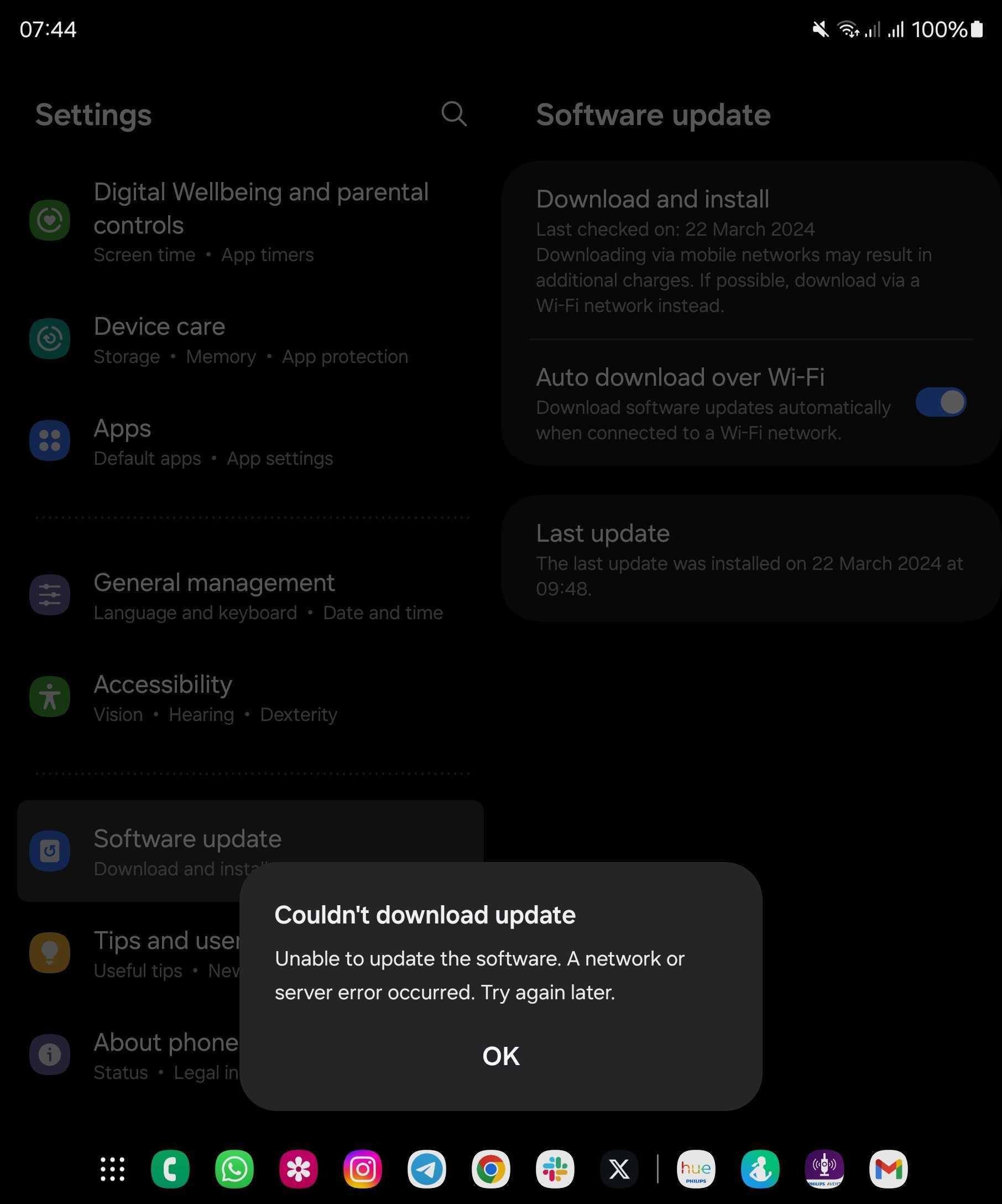One UI 6.1 update download error fVkPVj